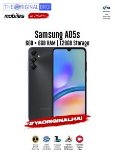 Samsung A05s - 6GB RAM - 128GB Storage - PTA Approved - 1 Year Warranty - Black - The Original Bro Mobiles - TOB40